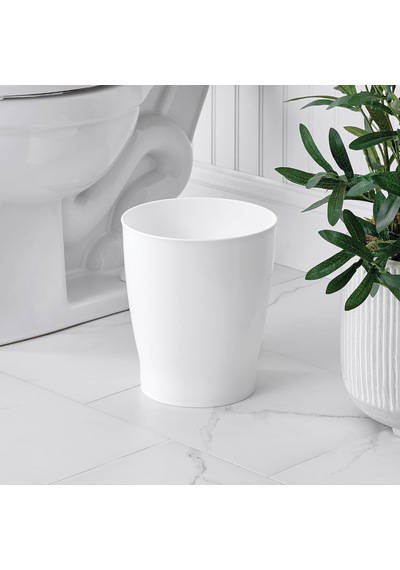 Lexroo İdesign Banyo, Yatak Odası, Ev Ofis, Yurt İçin Kompakt Yuvarlak Plastik Çöp Kovası Çok Renkli