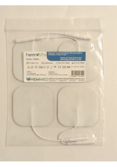 Hemolife Tens Elektrodu Kablolu Yedek Elektrot- 5 x 5 CM 16 Adet