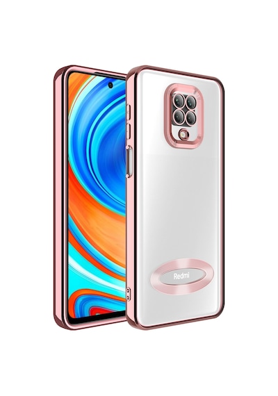 Kilifone - Xiaomi Uyumlu Redmi Note 9 Pro - Kılıf Kamera Korumalı Tatlı Sert Omega Kapak - Rose Gold