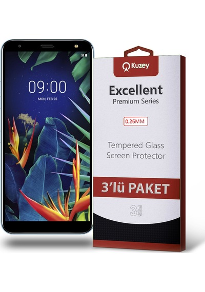 LG K40 ile Uyumlu Kırılmaz Cam Ekran Koruyucu Ekonomik 3'lü Paket