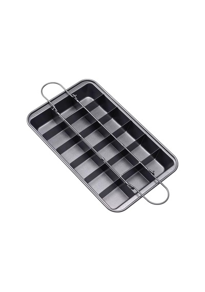 Orret Home 18 Gözlü Ayarlanabilir Karbon Çelik Brownie Kek Kalıbı Yapışmaz Kaplama, Paslanmaz Ve D Sku: Smg8690010572202 Açık Gri
