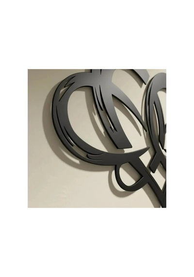 Sonsuz Aşk Kalp Ve Sonsuzluk Simgesi Metal Duvar Tablosu - Metal Duvar Sanatı - Siyah - 30 X 20 Cm
