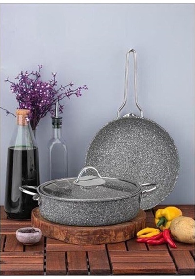 Oms 3 Parça Granit Set. Tava Karnıyarık