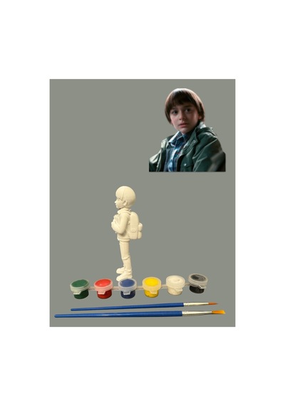 3d Stranger Things Will Figür Boyama Seti - Kendin Boya Hobi Ve Etkinlik Seti - Akrilik Boya + 2 Fırça