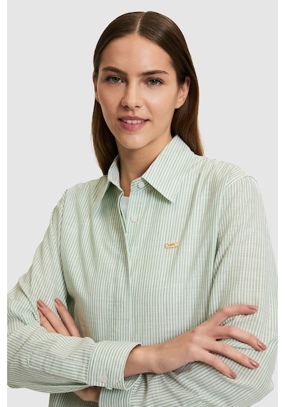 U.s. Polo Assn. Kadın Yeşil Gömlek Desenli 50324635-vr054 Yesıl