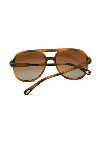Zoreya Leopar Desenli Kahverengi Cam Vintage & Retro Unisex Güneş Gözlüğü