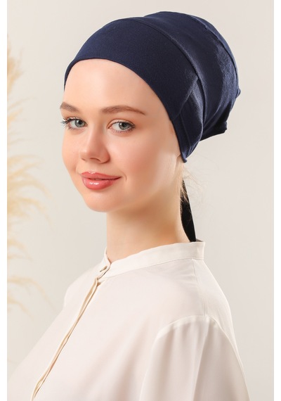 Melodi Scarf Tesettür Silikonlu Kaymaz Bone - Likralı Bağlamalı Bone - Sıkmayan Rahat Nefes Alan Kumaş Lacivert Melodi Scarf Tesettür Silikonlu Kaymaz Bone - Likralı Bağlamalı Bone - Sıkmayan Rahat Nefes Alan Kumaş Lacivert