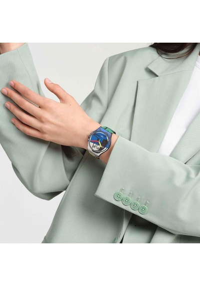 Suoz363 Swatch Leger's Two Women Holding Flowers Unisex Kol Saati Çok Renkli