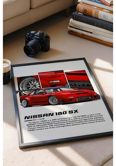 Nissan 180 Sx Çerçeveli Tablo - Nissan Car Poster