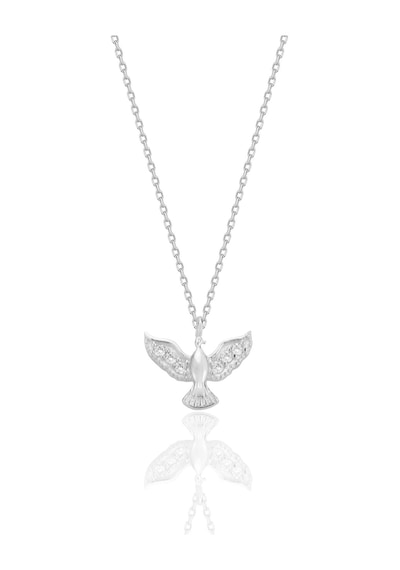 Gümüş Rodyumlu Zirkon Taşlı Anka Kuşu Kolye Barcode Gümüş - Rose Gold