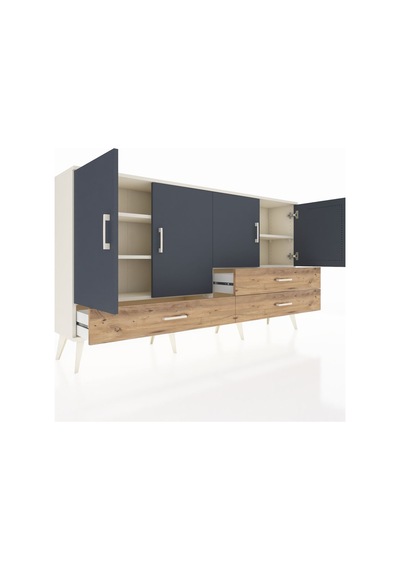 Arges Konsol 5 Raflı 3 Çekmeceli 4 Kapaklı 176x30x99 Aytaşı-antra Aytaşı-antrasit/çam Arges Konsol 5 Raflı 3 Çekmeceli 4 Kapaklı 176x30x99 Aytaşı-antra Aytaşı-antrasit/çam