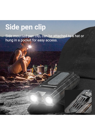 İdragon 331 Led Tactical Zoom El Feneri Usb Şarjlı, Uzun Menzilli Süper Parlak Kamp Ve Outdoor Fener Siyah