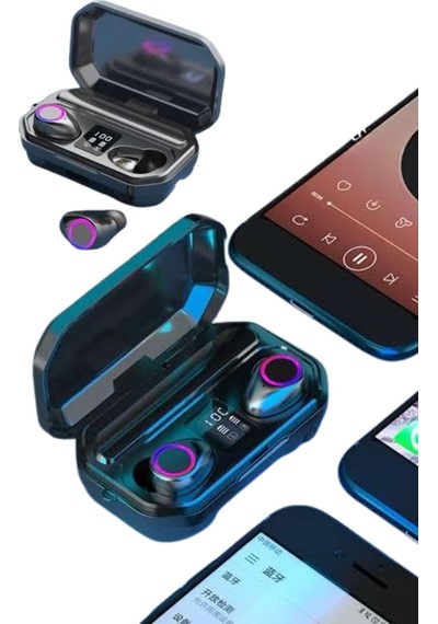Yeni Nesil Bluetooth Kulaklık Uzun Pil Ömrü El Fenerli Dijital Şarj Göstergeli - Diğer