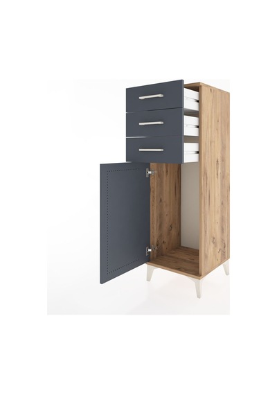 Hyperion Dolap 3 Çekmeceli Tek Kapaklı 44x44x134 Çam-antrasit Atlas Çam Hyperion Dolap 3 Çekmeceli Tek Kapaklı 44x44x134 Çam-antrasit Atlas Çam