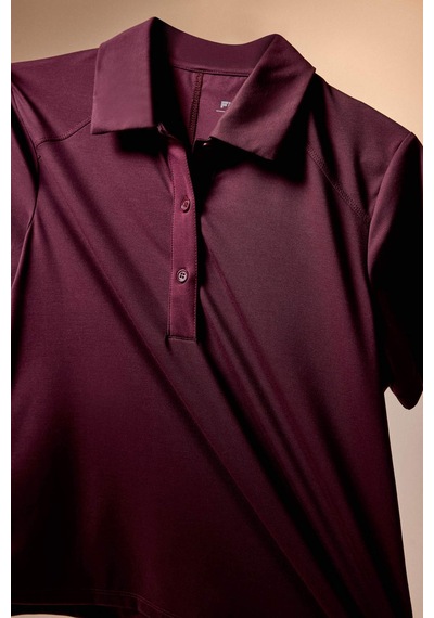 Defacto Standart Fıt Polo Yaka Sporcu İpek Kısa Kollu Tişört G9453ax26smbr232 Bordo-br232