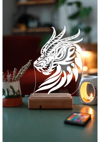 Özel Tasarım Fantastik Ejderha 3D Led Lamba