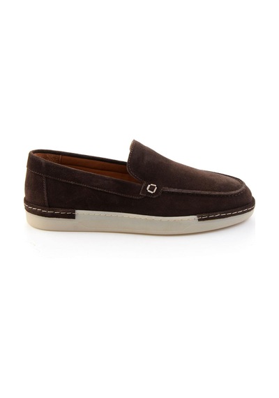 Kahve Hakiki Deri Erkek Loafer Ayakkabı E01396022402 Kahve