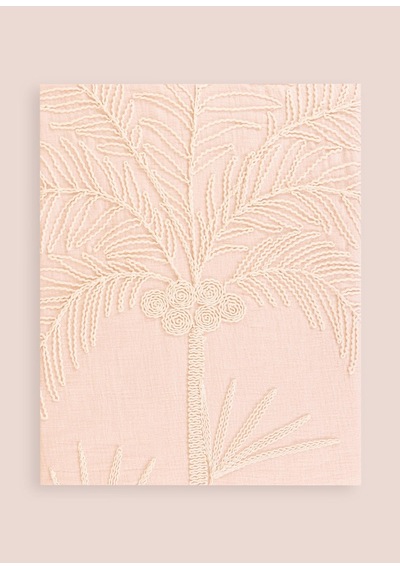 The Mia Throw Koltuk Şalı Püsküllü Pudra 170x130 Pudra