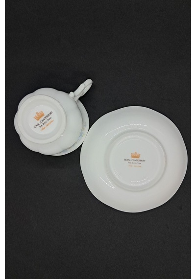 Fine Bone China Mavi Satsuma Desenli Vintage Çay Fincanı