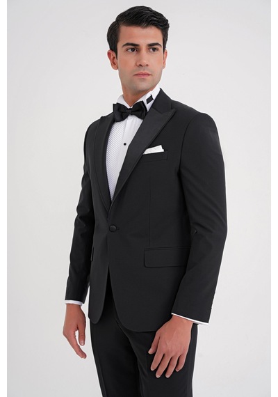Efor Black 081 Takım Slim Siyah Siyah