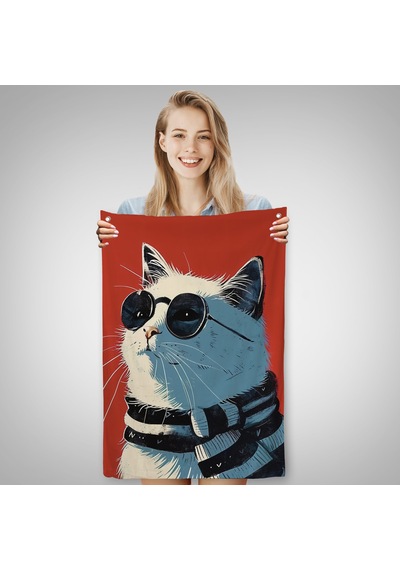 Cool Kedi Duvar Örtüsü-7643