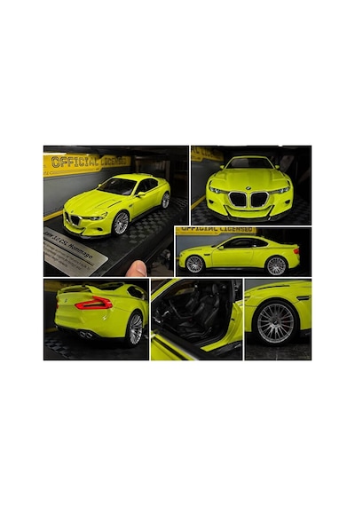 Bmw 3.0 Csl Diecast Model Araba 1:24 Ölçek Bmw 3.0 Csl Yeşil Araba