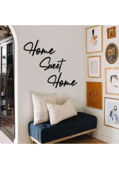 Home Sweet Home Lazer Kesim Duvar Dekoru-Evim Güzel Evim