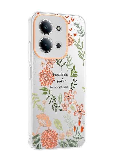 Redmi 15c Kılıf Kamera Korumalı Desenli Zore Klip Kapak - Beautiful -