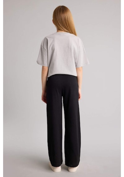 Defacto Wıde Leg Pantolon Kız Çocuk G0338a826spbk81 Siyah-bk81