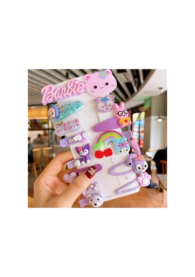 So-much Çocuk Çıtçıt Pens Klipsli Toka Seti 14 Adet-1 Pembe Lila - 125454823 Pembe Lila - 125454823 Pembe Lila
