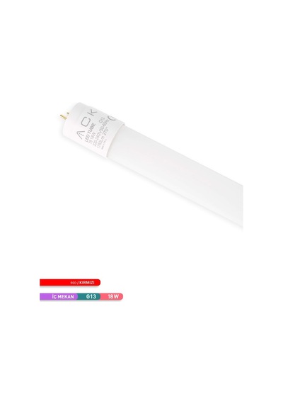 ACK 18W LED Tüp Floresan Ampul Kırmızı G13