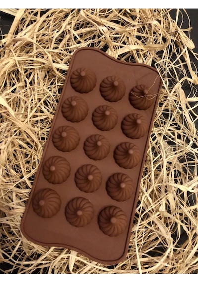 Silikon Burgulu Desen Çikolata Kalıbı Goldcakes