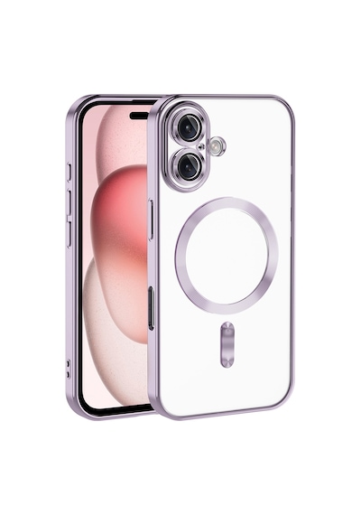 Lexroo İphone 16 Plus Kılıf Kamera Korumalı M-safe Wireless Şarj Özellikli Demre Kılıf - Lila