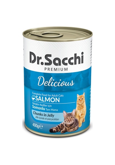 Dr.Sacchi Somonlu Konserve Yetişkin Kedi Maması 400 G