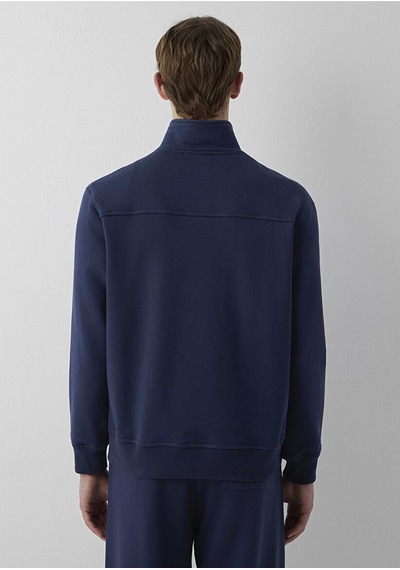 Mavi M0s10613-70490 Mavi Yarım Fermuarlı Sweatshırt Gece Lac Erkek Sweatshirt Lacivert