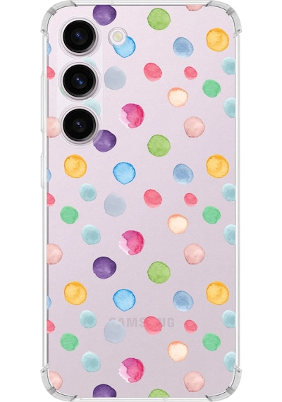 Prinrify Samsung Galaxy S23 Uyumlu Water Color 6 Baskılı Şeffaf Köşe Korumalı Antişok Kılıf
