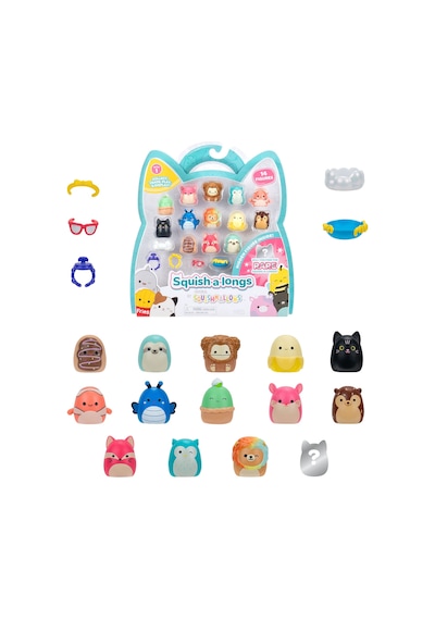 Squish-a-longs 14 Figür + Yüzük Set Seri 1 Al0029