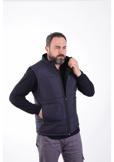 Eser - Polarlı Mikro Yelek - Lacivert