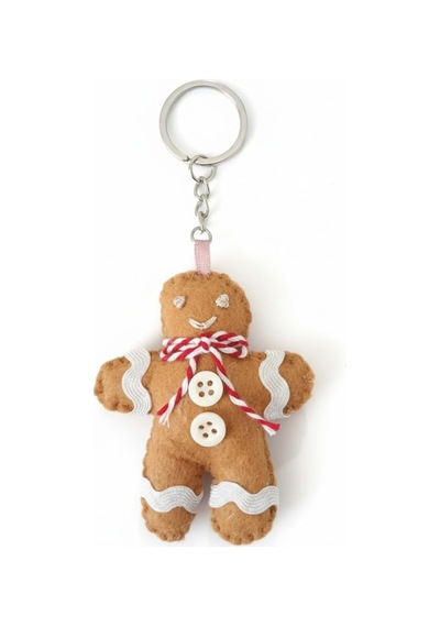 1 Adet El Yapımı Keçeden Ginger Bread Anahtarlık