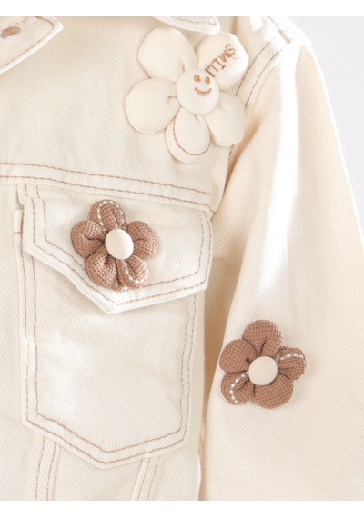 Xo Kids Kız Çocuk 2li Ceket + Pantolon Alt Üst Takım 4-13 Yaş 2676 Krem