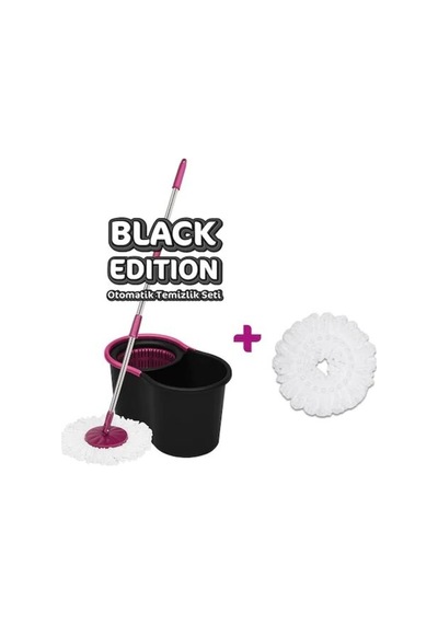 Black Edition Temizlik Seti + 1 Yedek Mop