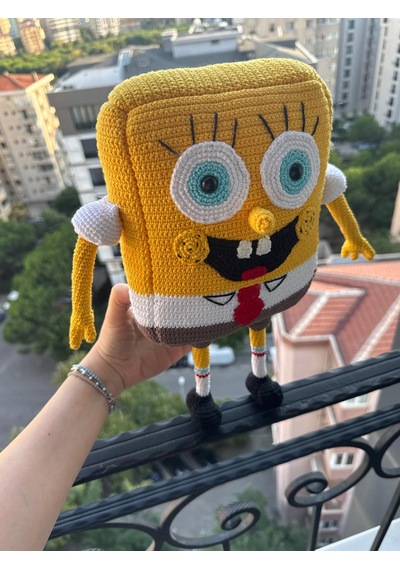 Dev Sünger Bob Sponge Bob AMİGURUMİ 35 CM