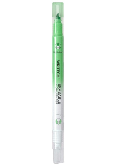 Wrıtech W-822 Silinebilir Fosforlu Kalem Pastel Yeşil - 12'li Kutu Beyaz - Gümüş
