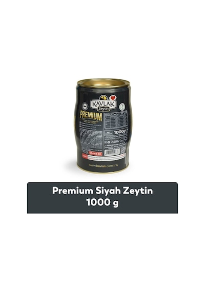 Premium Siyah Zeytin 1 Kg Teneke