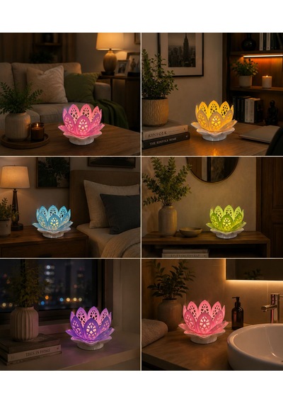 Lotus Glow Mumluk Beyaz - Pembe