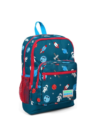 Coral High Kids Civit Kırmızı Uzay Desenli 3 Lü Okul Çanta Seti Set0123116
