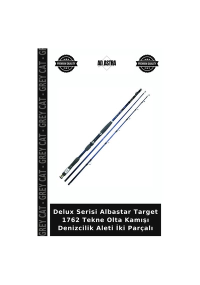 Delux Serisi Albastar Target 1762 Tekne Olta Kamışı Denizcilik Aleti İki Parçalı 180cm