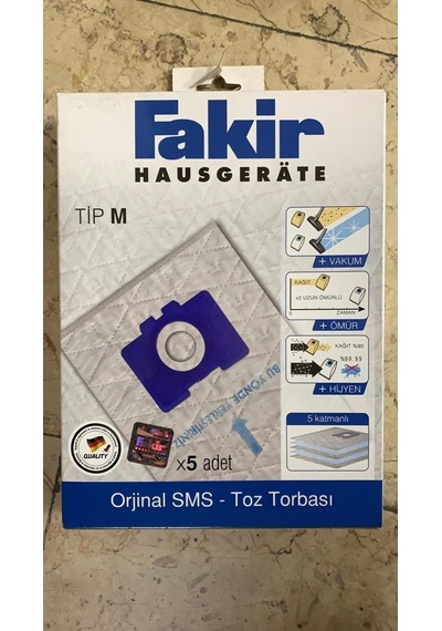 Fakir Sms Toz Torbası Tip-M Fakir Bandrollü