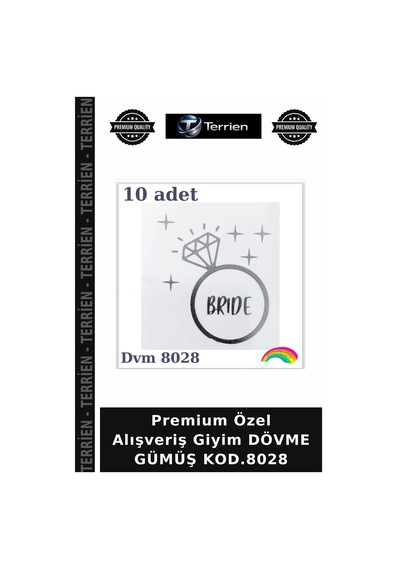 Premium Özel Alışveriş Giyim Dövme Gümüş Kod.8028