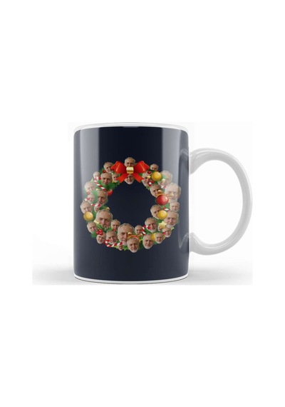Jeremy Corbyn Labour Party Multiface Christmas Wreath Kupa Bardak Porselen Karışık